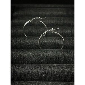 Aros de Plata de Ley 925, 925 Sterling Silver Hoop Earrings